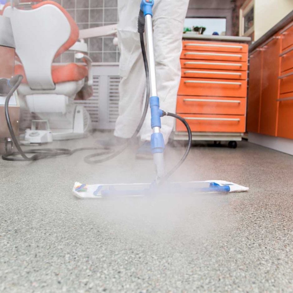 Steam Cleaning disinfects surfaces